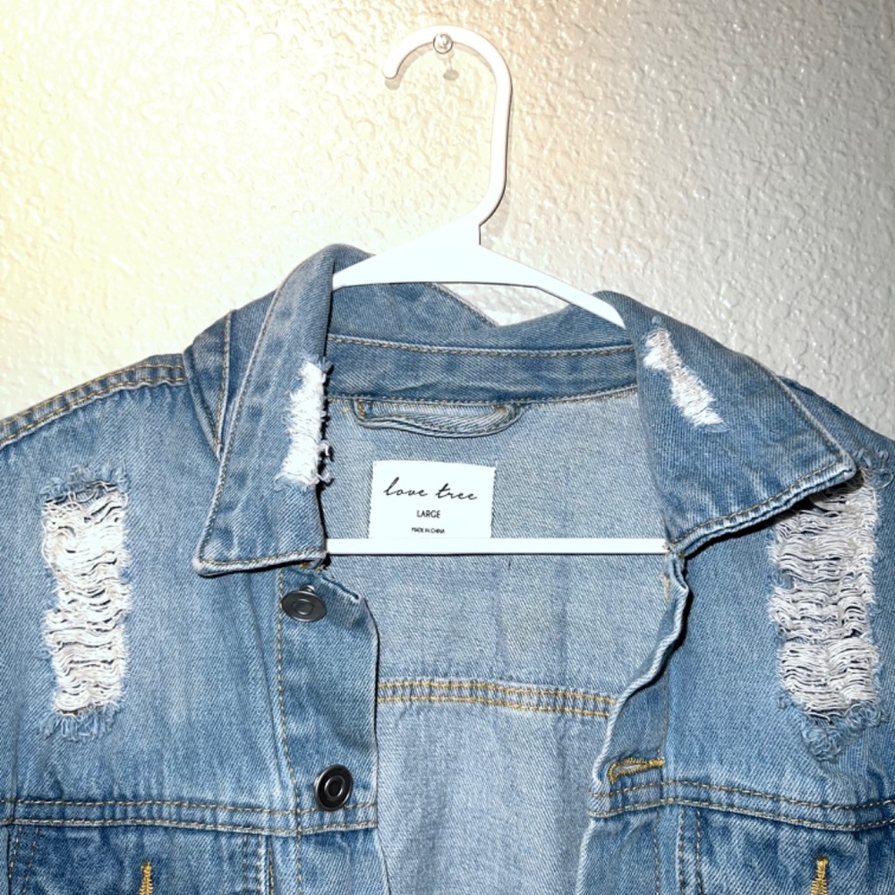 Distressed denim jacket - Picture 2 of 2